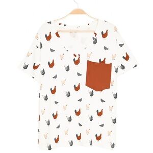 Kyte Baby Relaxed V Neck in Chick